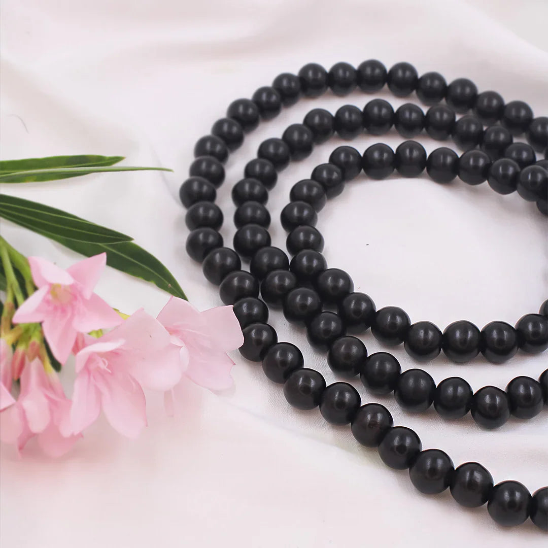 Original 8 MM Karungali Malai sacred Blackwood Beads for protection & Power